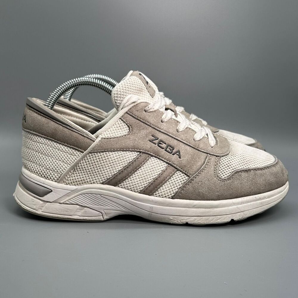 Zeba Hands Free Slip-on Womens Size 10 Tan White Suede Comfort Sneaker Lace Up